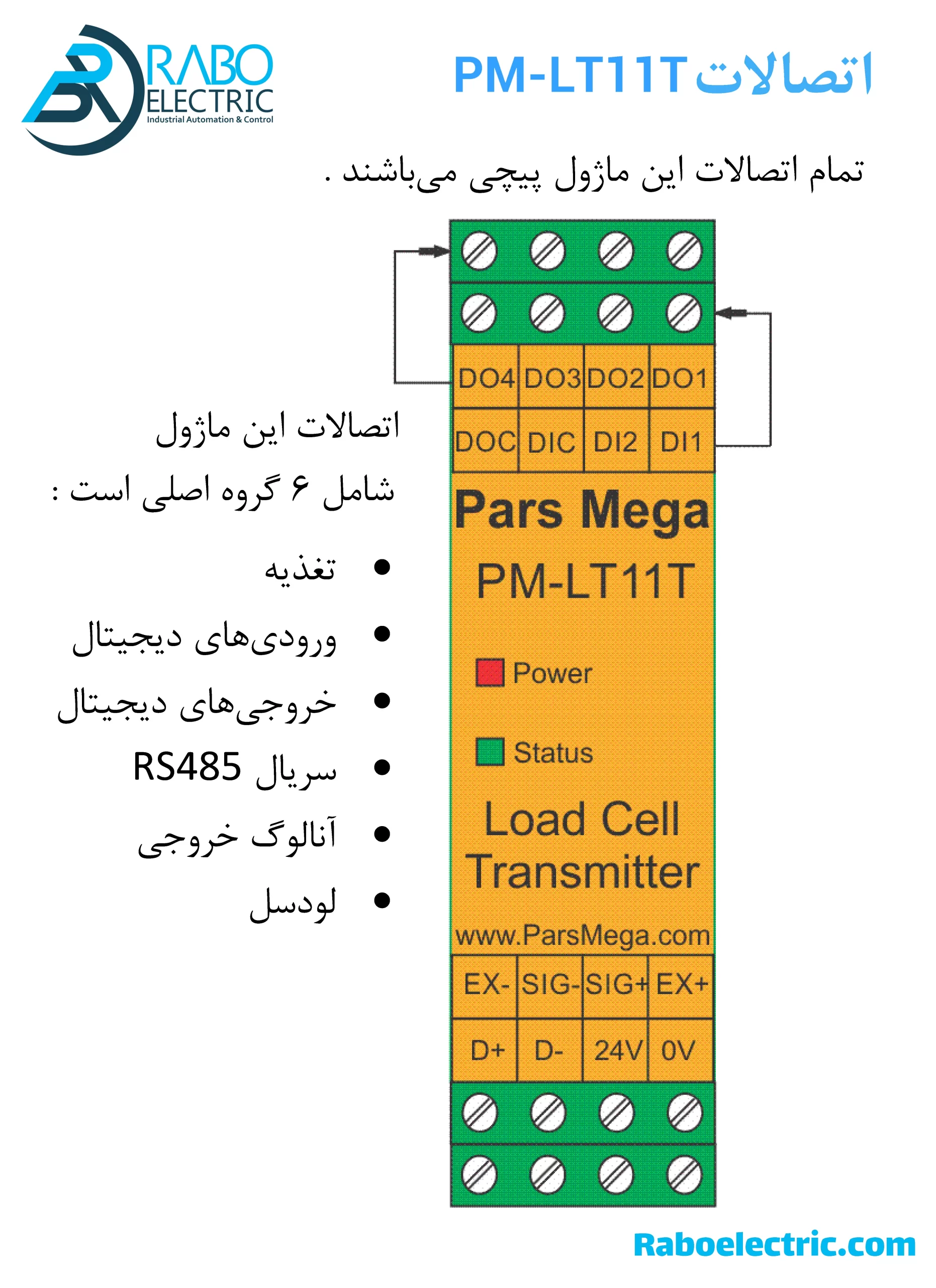  اتصالات ترانسمیتر وزن PM-LT11T پارس مگا