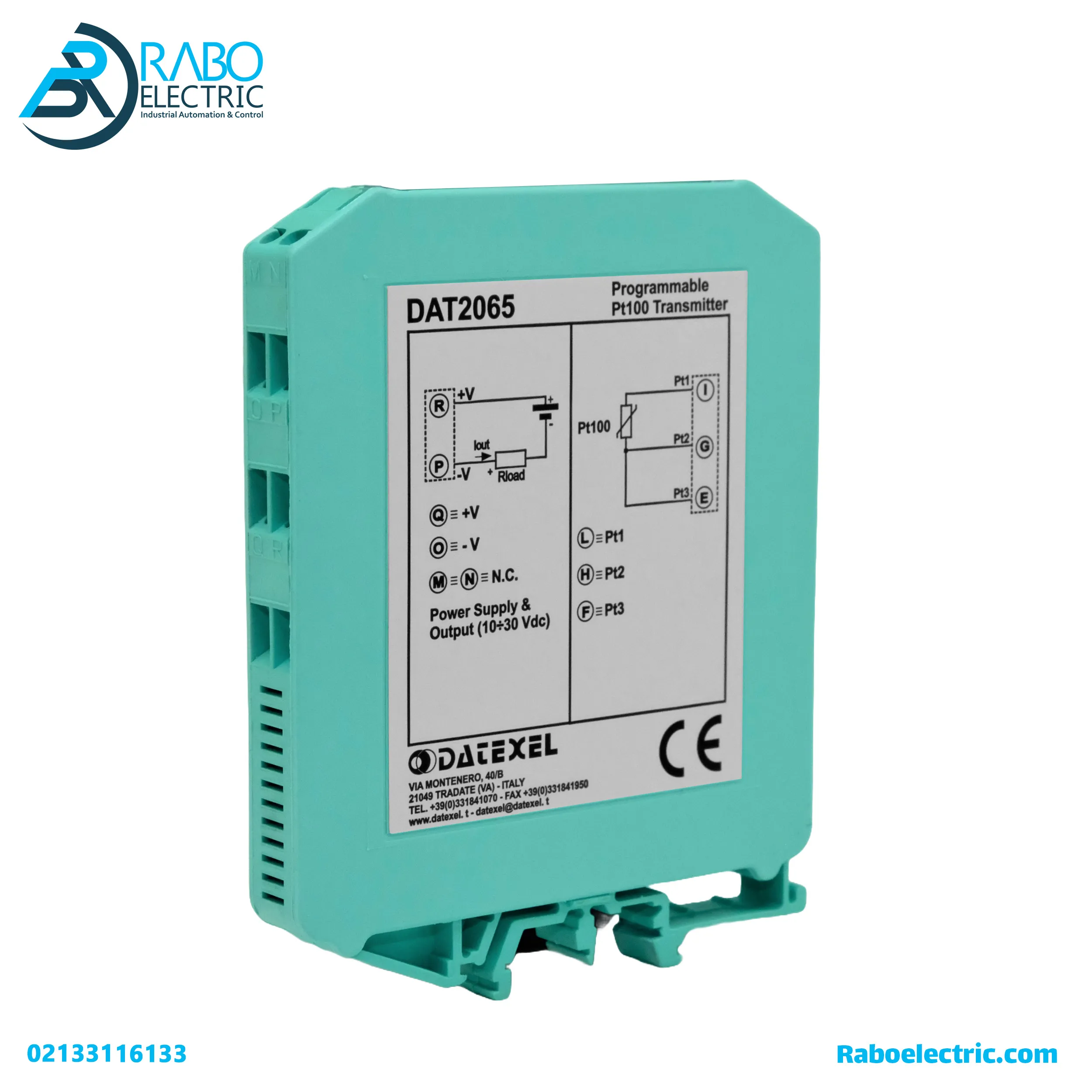 ترانسمیتر دما ریل مونت DAT2065 دات اکسل DATEXEL